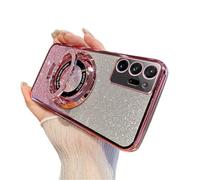 IMEIKONST Funda para Samsung Galaxy Note 20 Ultra con Anillo de Soporte, Parte Trasera Transparente Anti-Arañazos Antigolpes Antideslizante Protección Carcasa para Samsung Note 20 Ultra. Oro Rosa DS1