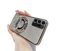 IMEIKONST Funda para Samsung Galaxy Note 20 Ultra con Anillo de Soporte, Parte Trasera Transparente [No Amarillea] Antigolpes [Protección Grado Militar] Carcasa para Samsung Note 20 Ultra. Plata DS1