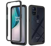 IMEIKONST Funda Transparente Compatible con OnePlus Nord N10 5G, Hard PC Antigolpes Case Color Clear Funda Delgada Anti-Caída Protección Funda para OnePlus Nord N10 5G. 2 in 1 Black HH