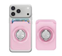 IMEIKONST para Magnetico Porta Carte Wallet, Compatible para Magsafe, Soporte Ajustable, para iPhone Series 17/16/15/14/13/12 y Google Pixel 10/Pro/Pro XL, NO Mini, Protezione da Graffi. Rosa KB