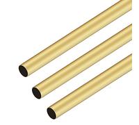 iMeistek 3 tubos de latón, 300 mm de longitud, 10 mm de diámetro exterior, 0,2 mm de grosor de pared, tubo redondo sin costuras para el hogar, decoración de jardinería, manualidades