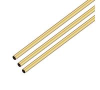 iMeistek 3 tubos de latón, 300 mm de longitud, 4,5 mm de diámetro exterior, 0,2 mm de grosor, tubo redondo sin costuras para el hogar, decoración de jardinería, manualidades
