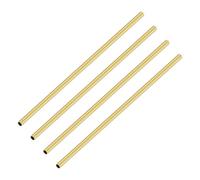 iMeistek 4 tubos de latón, 2,5 mm de diámetro exterior x 0,2 mm de grosor de pared de 200 mm de longitud, tubos redondos de latón para manualidades