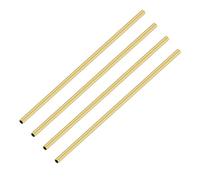 iMeistek 4 tubos de latón, 2 mm de diámetro exterior x 0,2 mm de grosor de pared de 200 mm de longitud, tubo redondo sin costuras de metal para decoración de jardinería, manualidades