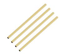 iMeistek 4 tubos de latón, 3 mm de diámetro exterior x 0,2 mm de grosor de pared, 200 mm de longitud, tubo redondo recto sin costuras para decoración de jardinería, manualidades