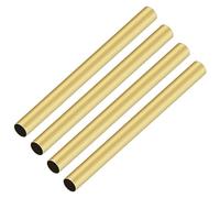 iMeistek 4 tubos de latón, 8 mm de diámetro exterior x 0,2 mm de grosor de pared, 200 mm de longitud, tubo redondo de latón recto sin costuras para manualidades