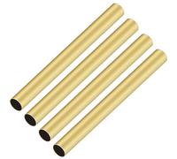 iMeistek 4 tubos de latón, 9 mm de diámetro exterior x 0,2 mm de grosor de pared de 200 mm de longitud, tubo de latón redondo sin costuras para decoración de jardinería, manualidades