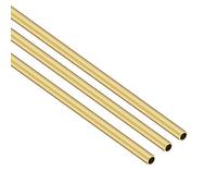 iMeistek Tubo de latón, 4,5 mm de diámetro exterior x 0,5 mm de grosor de pared de 300 mm de longitud, tubos de cobre sin costuras para manualidades (3 piezas)