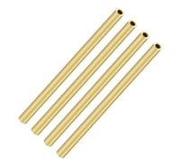 iMeistek Tubo de latón, 5 mm OD x 1 mm de grosor de pared de 200 mm de longitud, tubo recto sin costuras para manualidades (4 piezas)