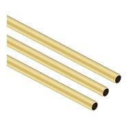 iMeistek Tubo de latón, 7 mm de diámetro exterior x 0,5 mm de grosor de pared, 300 mm de longitud, tubo redondo de latón recto sin costuras para manualidades (3 piezas)