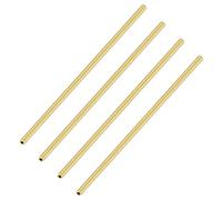 iMeistek Tubo redondo de latón, 2,5 mm de diámetro exterior x 0,5 mm de grosor de pared de 200 mm de longitud, tubo de latón para manualidades (4 piezas)