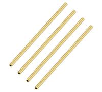 iMeistek Tubo redondo de latón, 3,5 mm de diámetro exterior x 0,5 mm de grosor de pared de 200 mm de longitud, tubo recto sin costuras para manualidades (4 piezas)