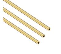 iMeistek Tubo redondo de latón, 300 mm de longitud, 5 mm de diámetro exterior, 1 mm de grosor, tubo recto sin costuras para manualidades (3 piezas)
