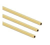iMeistek Tubo redondo de latón, 300 mm de longitud, 6 mm de diámetro exterior, 1 mm de grosor, tubo recto de metal sin costuras para manualidades (3 piezas)