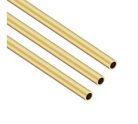 iMeistek Tubo redondo de latón, 300 mm de longitud, 8 mm de diámetro exterior, 1 mm de grosor, tubo recto de metal sin costuras para manualidades (3 piezas)