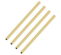 iMeistek Tubo redondo de latón, 4 mm de diámetro exterior x 0,5 mm de grosor de pared, 200 mm de longitud, tubo recto de latón para manualidades (4 piezas)