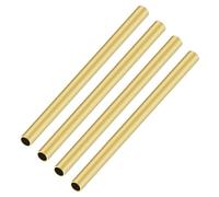 iMeistek Tubo redondo de latón, 6 mm de diámetro exterior x 0,5 mm de grosor de pared de 200 mm de longitud, tubos de latón rectos sin costuras para manualidades (4 unidades)