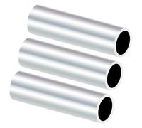 iMeistek Tubos de aluminio 6063, 24 mm de diámetro exterior, 20 mm de diámetro interior, 150 mm de longitud, tubo redondo de aluminio recto sin costuras para modelo de bricolaje, industrial (3 piezas)