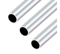 iMeistek Tubos de aluminio 6063, 25 mm de diámetro exterior x 21 mm de diámetro interior x 300 mm de longitud, tubos redondos de aluminio sin costuras para modelo de bricolaje, industrial (3 unidades)
