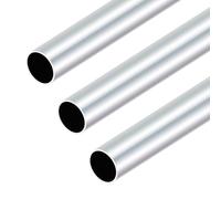 iMeistek Tubos de aluminio 6063, 25 mm de diámetro exterior x 23 mm de diámetro interior x 300 mm de longitud, tubos redondos de aluminio sin costuras para modelo de bricolaje, industrial (3 unidades)
