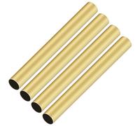 iMeistek Tubos de latón, 10 mm de diámetro exterior x 0,2 mm de grosor de pared, 200 mm de longitud, tubo redondo de latón sin costuras para manualidades, 4 piezas