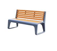IMEITE Banco al Aire Libre Silla De Exterior For Patio, Asiento Doble, Comercial, Parque Madera, Respaldo Banco For Exteriores Banco de jardín(A 150CM)
