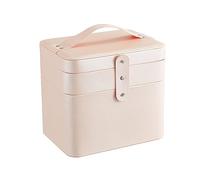 IMEITE Bolsa De Maquillaje Bolsa de cosméticos portátil Multifuncional, Organizador de Maquillaje de Cuero PU a la Moda for Mujer, Bolsa de cosméticos de Gran Capacidad Organizador De Perfumes(A)