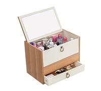 IMEITE Bolsa de maquillaje con cajón, caja de almacenamiento de maquillaje, estante para el cuidado de la piel, apto para dormitorio, tocador, organizador de perfumes