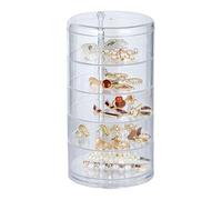 IMEITE Bolsa De Maquillaje La rejilla de exhibición de joyas giratorias cosméticas transparentes transparentes de cinco capas es adecuada for tocador de dormitorio de baño Organizador De Perfumes