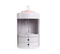 IMEITE Bolsa de maquillaje portátil, caja de almacenamiento de productos para el cuidado de la piel, caja de almacenamiento giratoria creativa adecuada para baño, dormitorio, tocador, organizador de