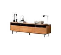 IMEITE Centro De Entretenimiento 200cm Mesa de Almacenamiento Rústica Madera Cerezo, Mueble Minimalista Moderno para Sala Estar Casa Campo Adecuado para Hotel, Rural Soportes De TV para Sala De Estar