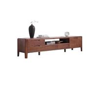 IMEITE Centro De Entretenimiento 200CM Mueble de Almacenamiento Rústico Moderno Madera Nogal Maciza, Mesa Consola para Salón Apta para Hoteles, Casas Rurales, etc Soportes De TV para Sala De Estar