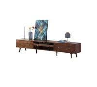 IMEITE Centro De Entretenimiento Mesa de Almacenamiento for proyector Nogal 210 x 42 45 cm, Centro Entretenimiento for Sala Estar, Mueble retráctil for el Suelo Soportes De TV para Sala De Estar