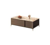 IMEITE Decoración De La Casa Mesa de Centro Moderna for el hogar, Sala de Estar, apartamento pequeño, Mesa de Centro con Placa de Roca, Armario de Piso Mesas De Centro para Sala De Estar