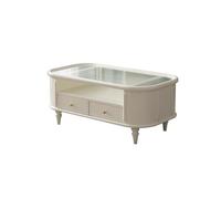 IMEITE Decoración De La Casa Mesa de Cristal for el hogar, Mesa de Centro pequeña, Muebles de Madera Retro for Sala de Estar Mesas De Centro para Sala De Estar