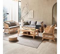 IMEITE Decoración De La Casa Sofá de ratán, Mesa de Centro pequeña, sillón reclinable for Sala de Estar, Mesa de Centro Rural, Silla de ratán, casa de Familia Mesas De Centro para Sala De Estar