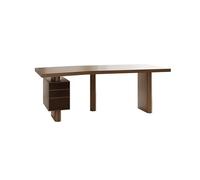 IMEITE Escritorio De Esquina Mueble de Oficina pequeño Madera Maciza con cajones, Ideal for el Banco Trabajo del Jefe, Mesa Sencilla for Consulta médica y estética Escritorio De Computadora