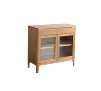 IMEITE Gabinete De Barra De Café Aparador de Restaurante nórdico, Armario Almacenamiento vajilla for Cocina, for vinos, con Dos cajones y Puertas Gabinete Buffet con Almacenamiento