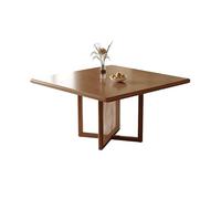 IMEITE Mesa De Reuniones De Oficina Mesa Cuadrada de Madera Maciza for Comedor, casa Familia, solárium, negociación, café, Registro Mesa De Comedor(150cm)