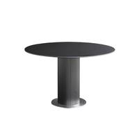 IMEITE Mesa De Reuniones De Oficina Mesa De Comedor con Placa Roca For Restaurante Retro, Estilo Medieval Moderno, Columna Romana, Redonda Pequeña Mesa De Comedor