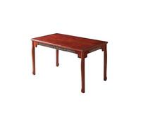 IMEITE Mesa De Reuniones De Oficina Mesa de Comedor Madera for Sala Estar, Estilo Retro, ratán, Rural, Cuadrada, Restaurante Mesa De Comedor