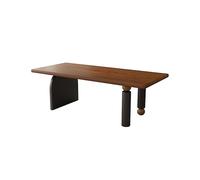 IMEITE Mesa De Reuniones De Oficina Mesa de Comedor Madera Maciza Color Nogal Cuadrada for el hogar, Sala Estar, Hotel, Original Mesa De Comedor(160cm)