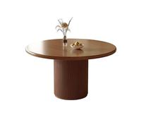 IMEITE Mesa De Reuniones De Oficina Mesa de Comedor Madera Maciza, Columna Romana, Redonda, for Hotel, cafetería, hogar y Cocina Mesa De Comedor(150cm)