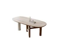 IMEITE Mesa De Reuniones De Oficina Mesa de Comedor Madera Maciza con Tablero Roca, Mesa Sencilla, negociación Mesa De Comedor(160 * 80 * 75cm)