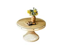 IMEITE Mesa De Reuniones De Oficina Mesa de Comedor Madera ratán for casa Campo, Restaurante, Redonda Mesa De Comedor