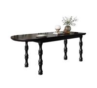 IMEITE Mesa De Reuniones De Oficina Mesa de Comedor pequeña Madera Maciza Retro for el hogar, Banco Trabajo Creativo, Pared semicircular Mesa De Comedor