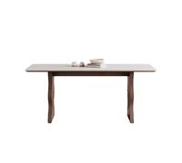 IMEITE Mesa De Reuniones De Oficina Mesa de Comedor Rectangular Moderna Sencilla for el hogar, Placa Roca Mate Mesa De Comedor(160x80x75cm)