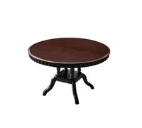 IMEITE Mesa De Reuniones De Oficina Mesa de Comedor Redonda Madera Maciza Estilo Medieval for casa, Restaurante Retro Mesa De Comedor(A:120CM*120CM*75CM)