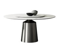 IMEITE Mesa De Reuniones De Oficina Mesa de Comedor Redonda nórdica Sencilla con Plato Roca, pequeña for Fiestas y Entretenimiento en el hogar Mesa De Comedor