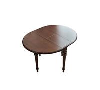 IMEITE Mesa De Reuniones De Oficina Mesa de Comedor Redonda retráctil for apartamento pequeño, Estilo Retro, Madera Maciza, Plegable, for Restaurante o casa Mesa De Comedor